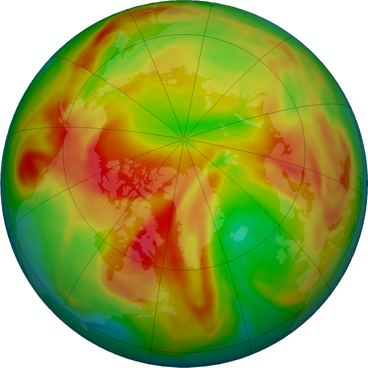 Arctic ozone map for 18 March 2021